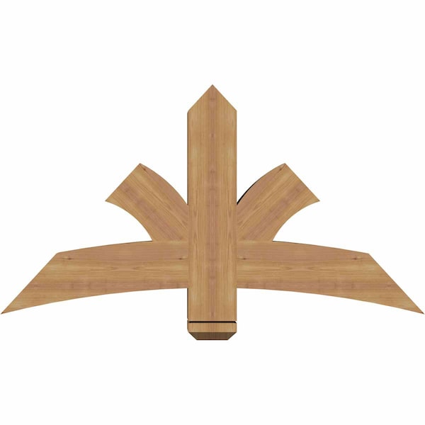 Ekena Millwork Davenport Timber Gable Bracket, Western Red Cedar, 48"W x 26"H x 5 1/2"D x 5 1/2"F, 13/12 Pitch GBW048X26X0606DAV00SWR - main